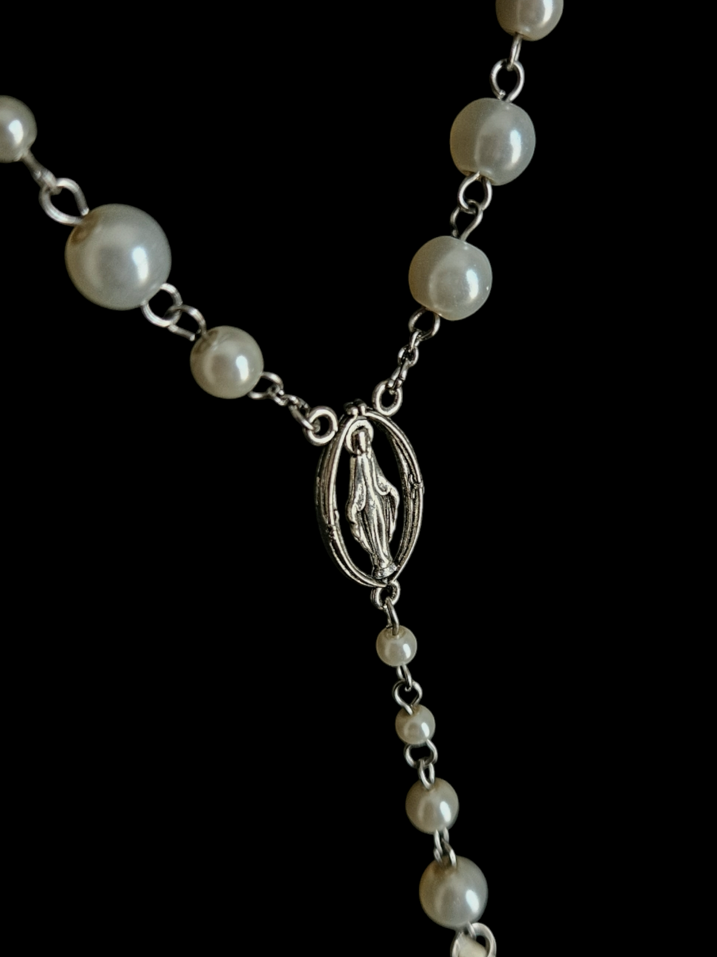 Deer tooth & pearl short rosary
