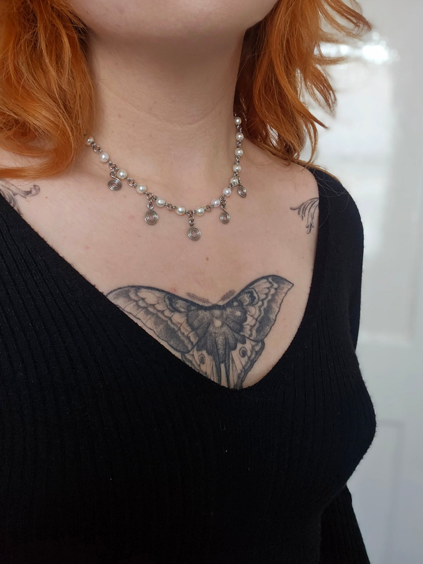 Steel spiral necklace