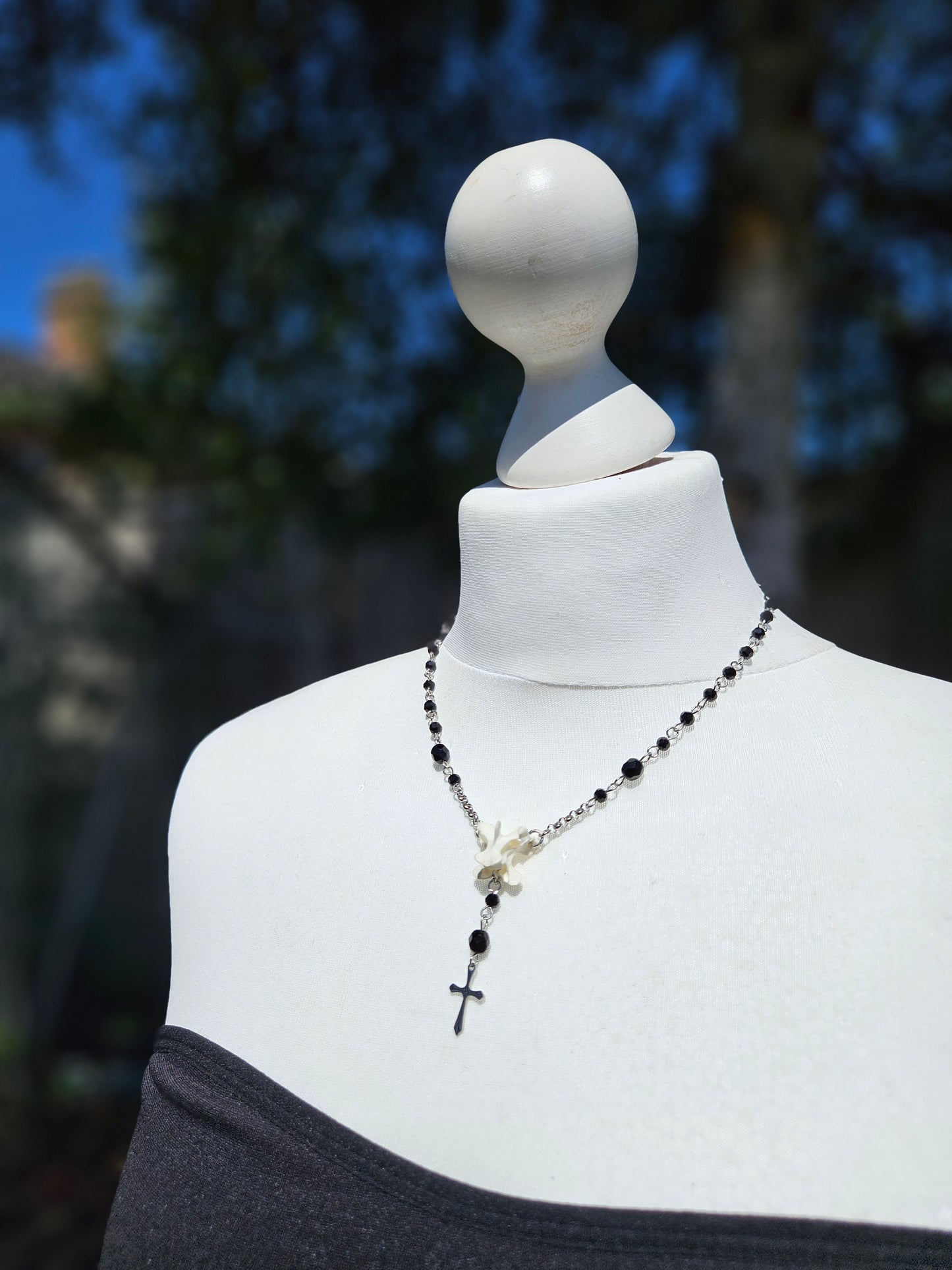 Bird vertebrae mini rosary