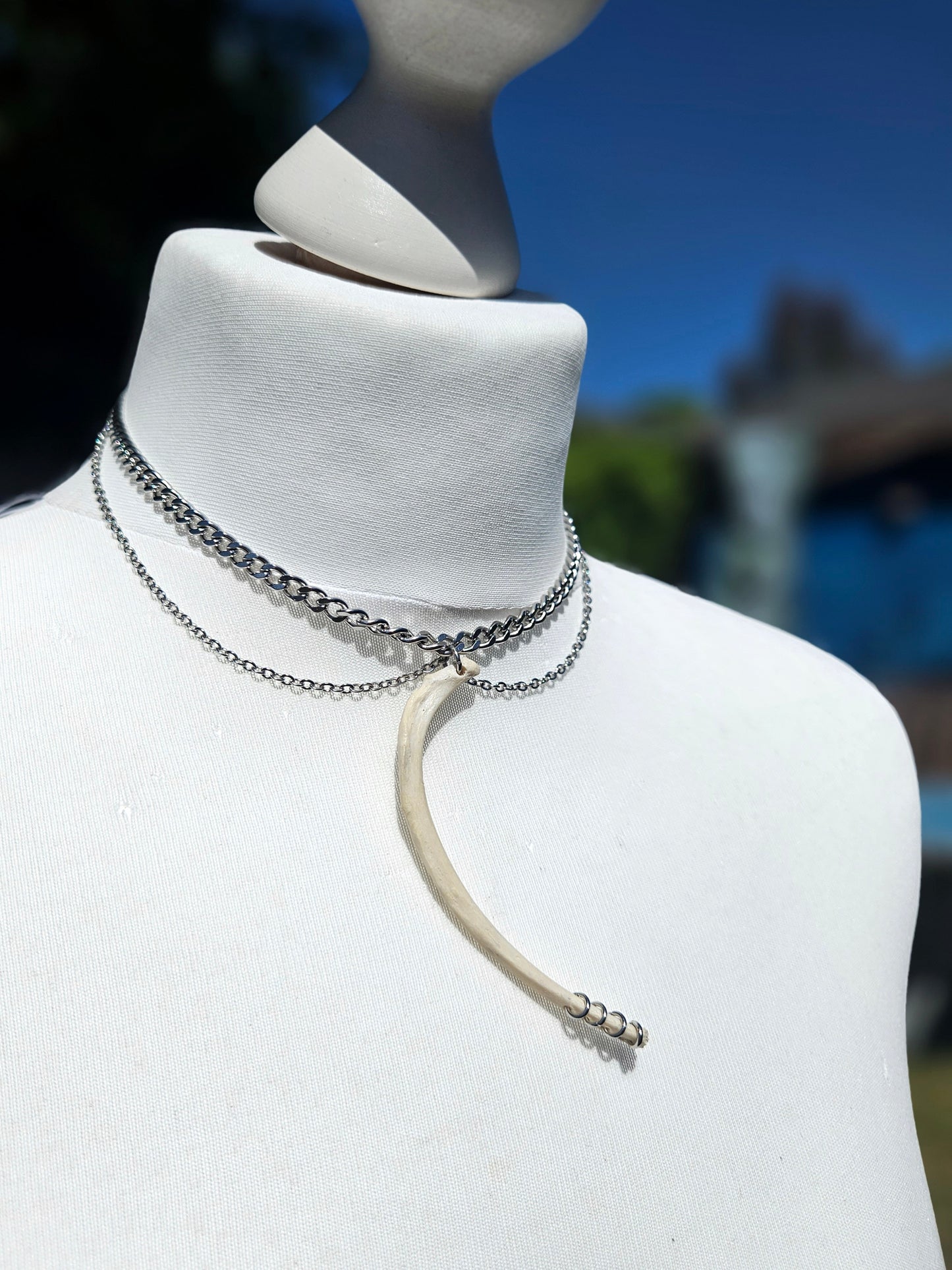 Stainless steel fox rib choker