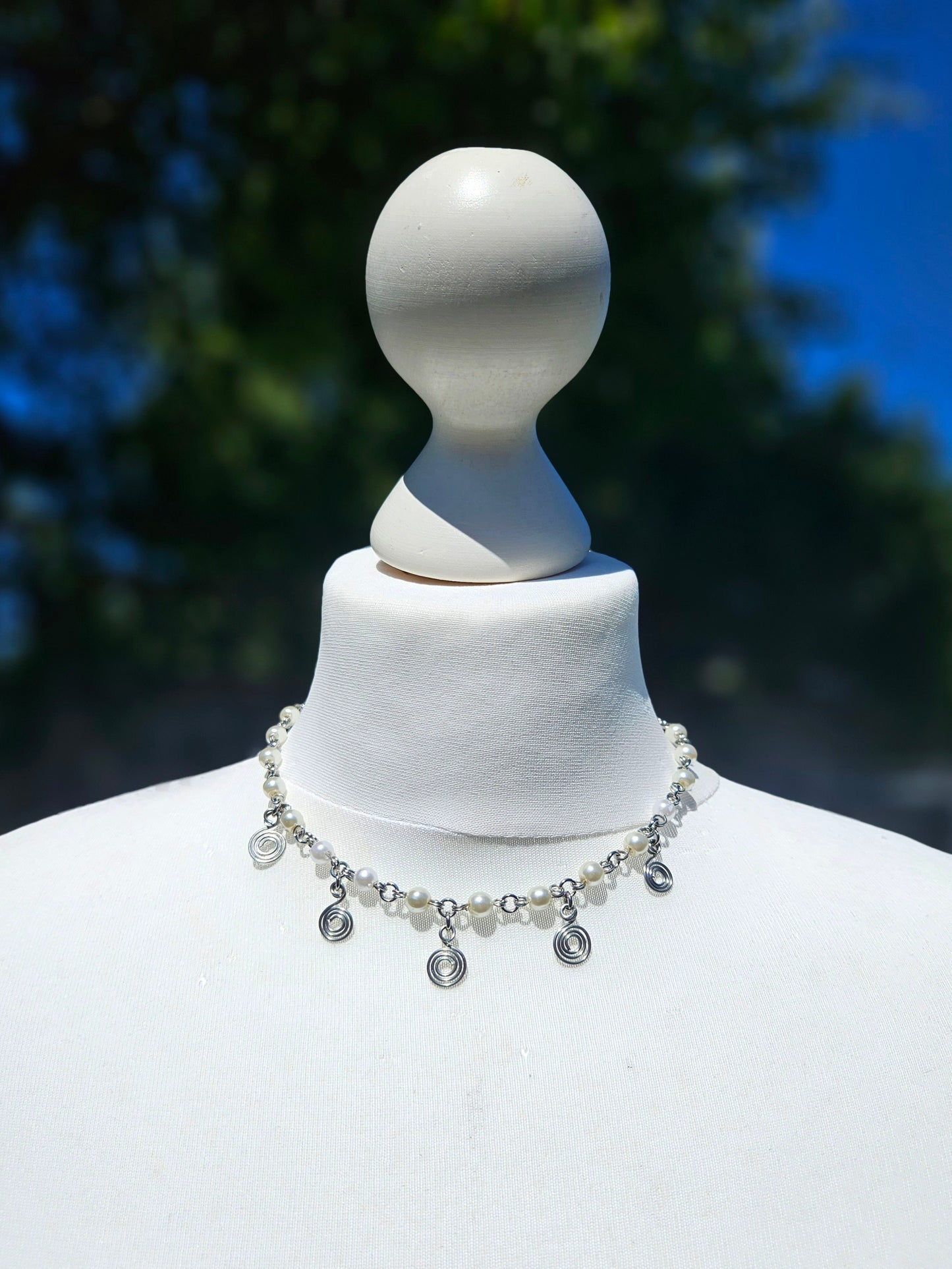 Steel spiral necklace