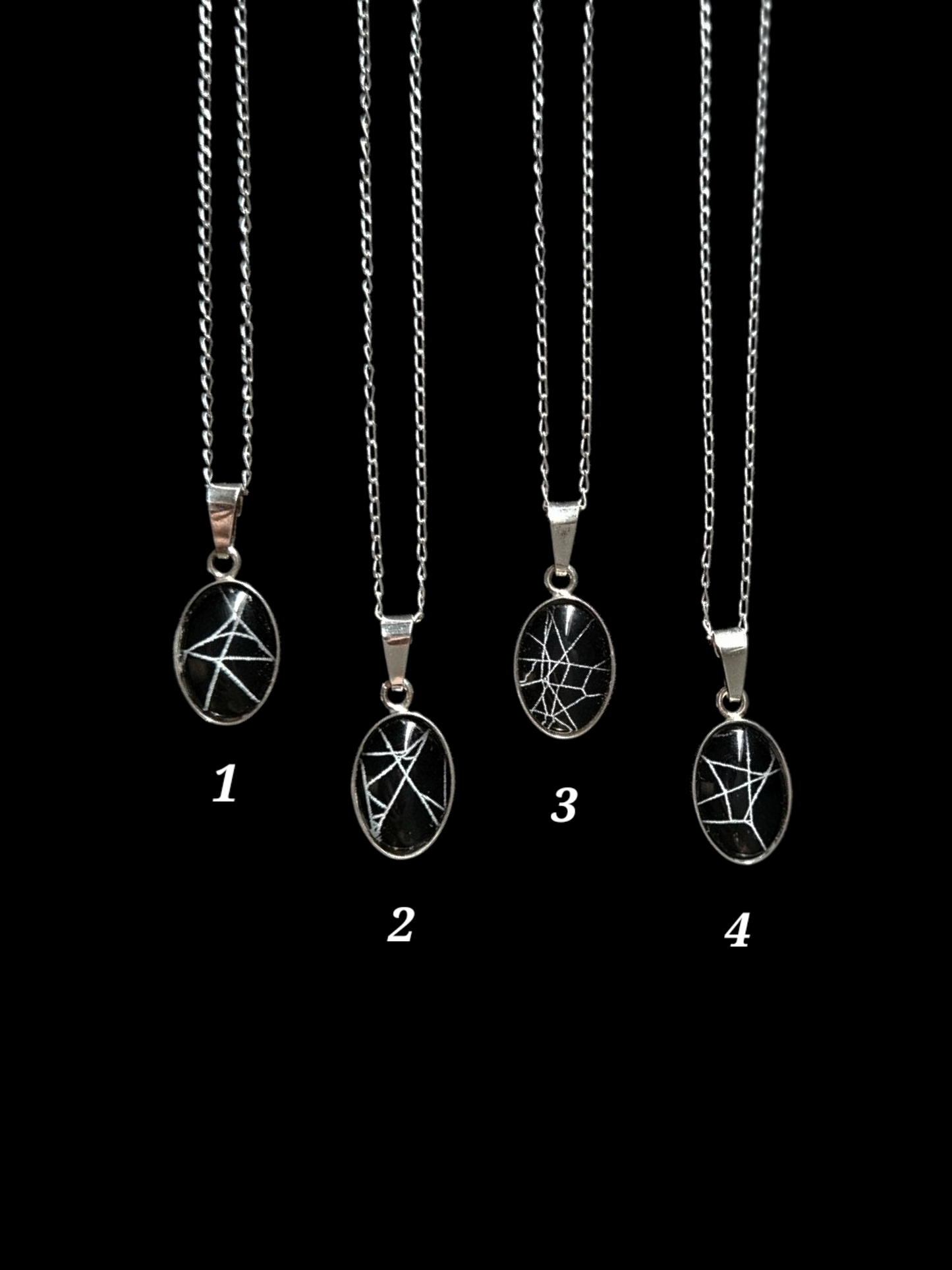 Preserved Cobweb necklace in 925 sterling silver