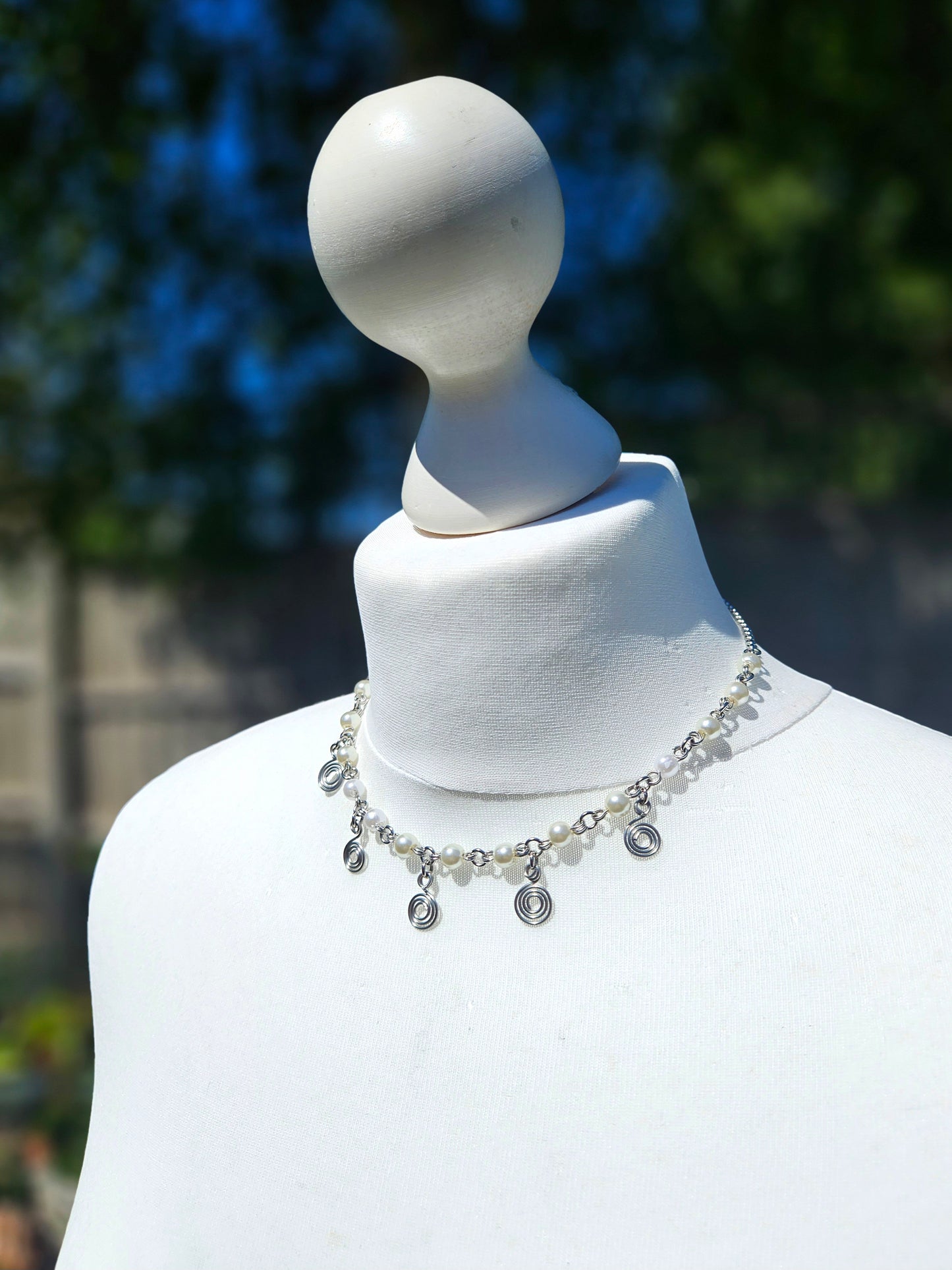Steel spiral necklace