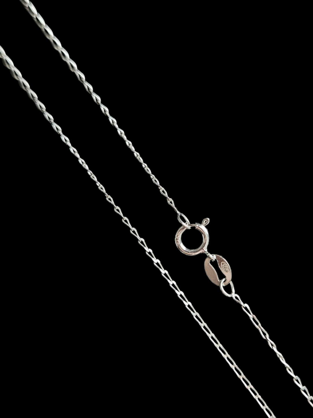 20" sterling silver curb chain