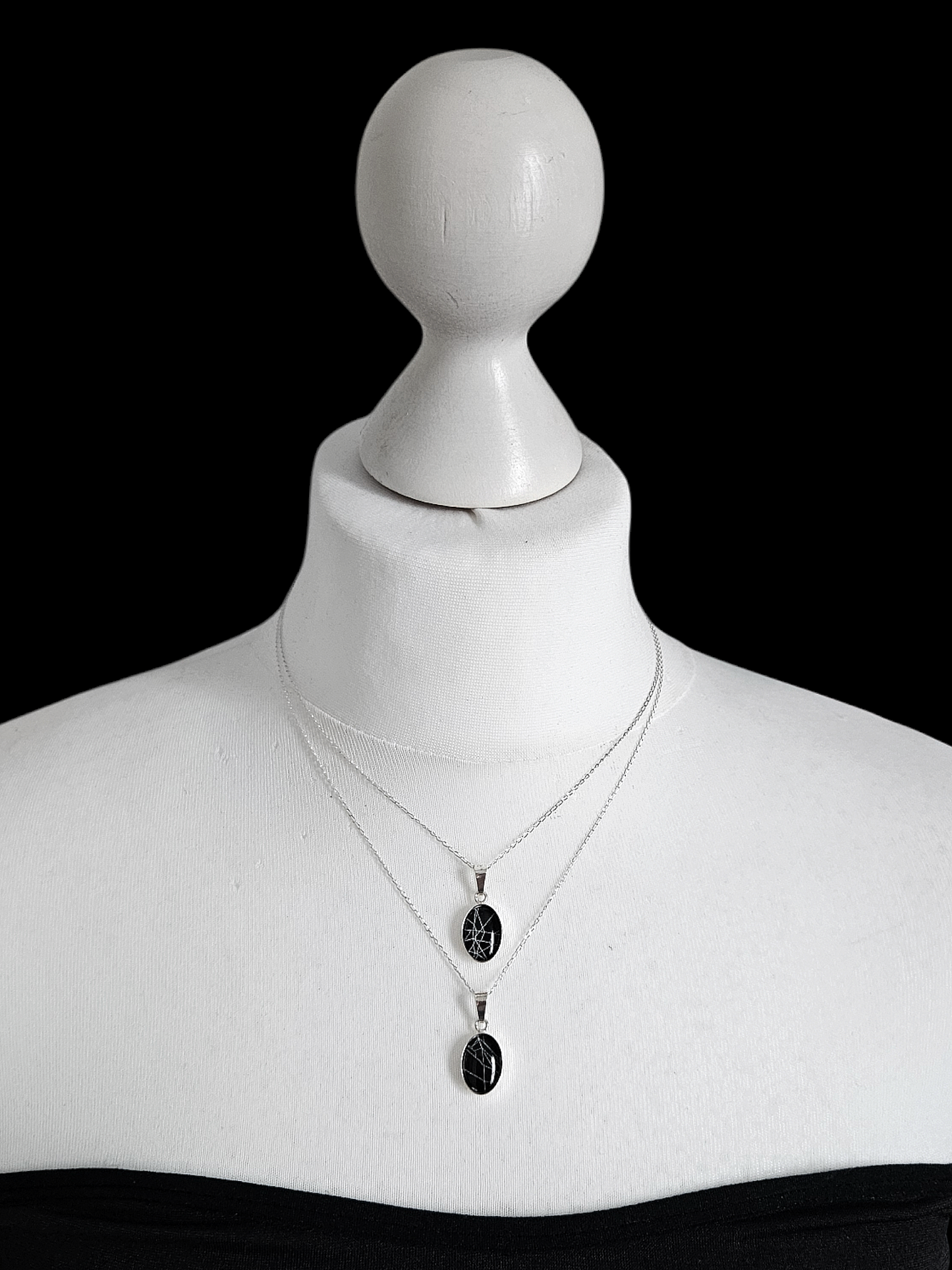 Preserved Cobweb necklace in 925 sterling silver