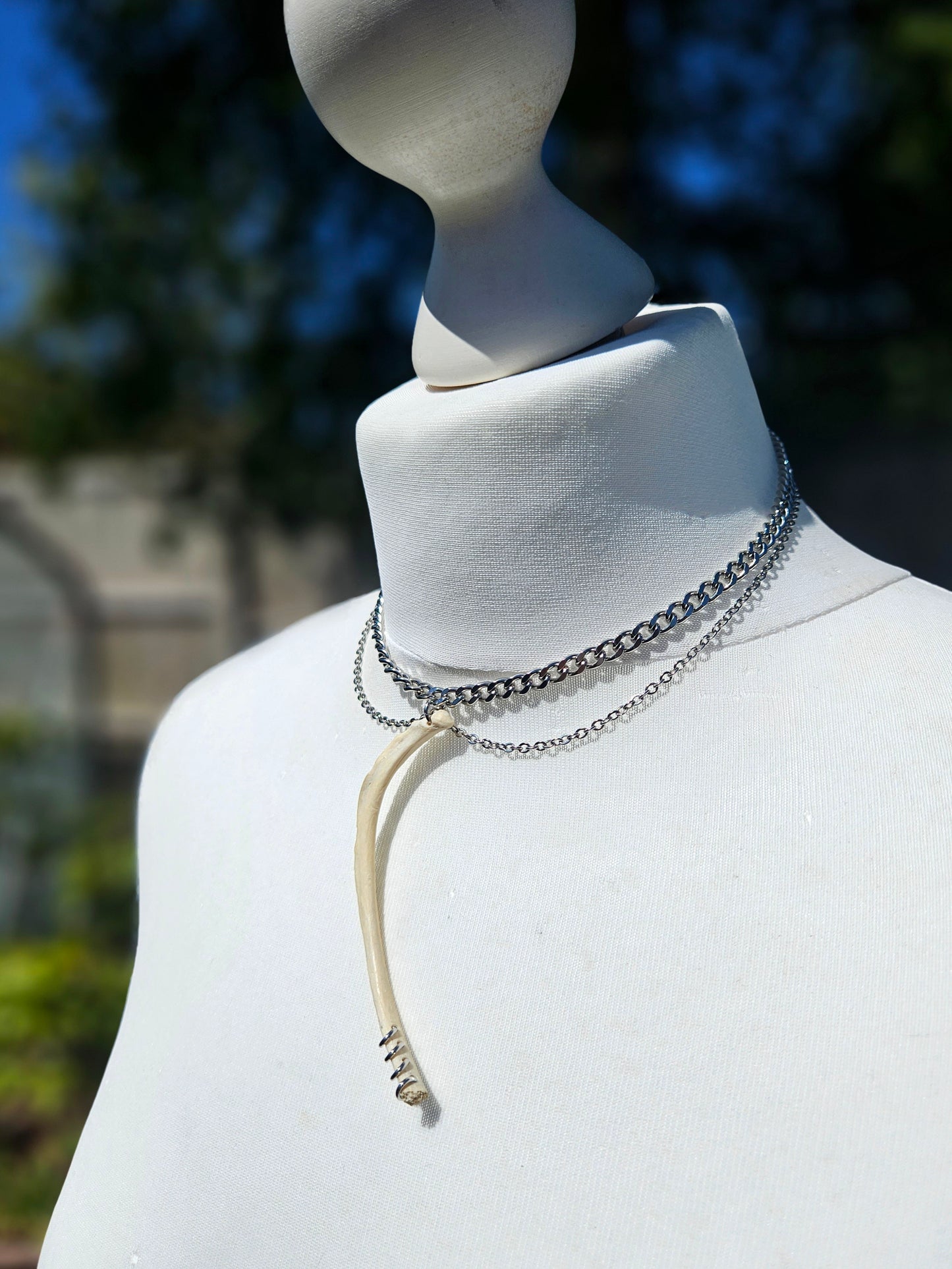Stainless steel fox rib choker