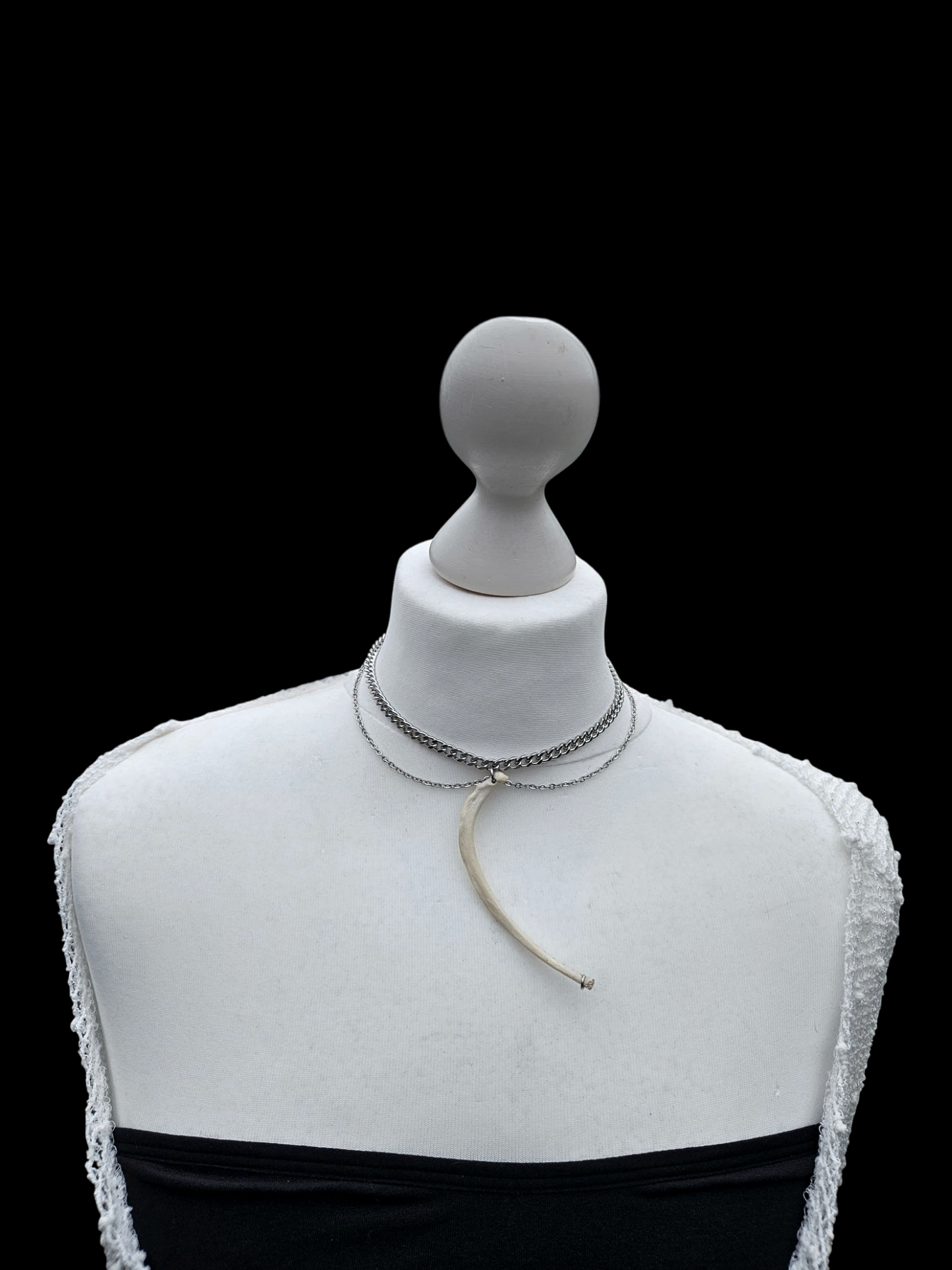 Stainless steel fox rib choker