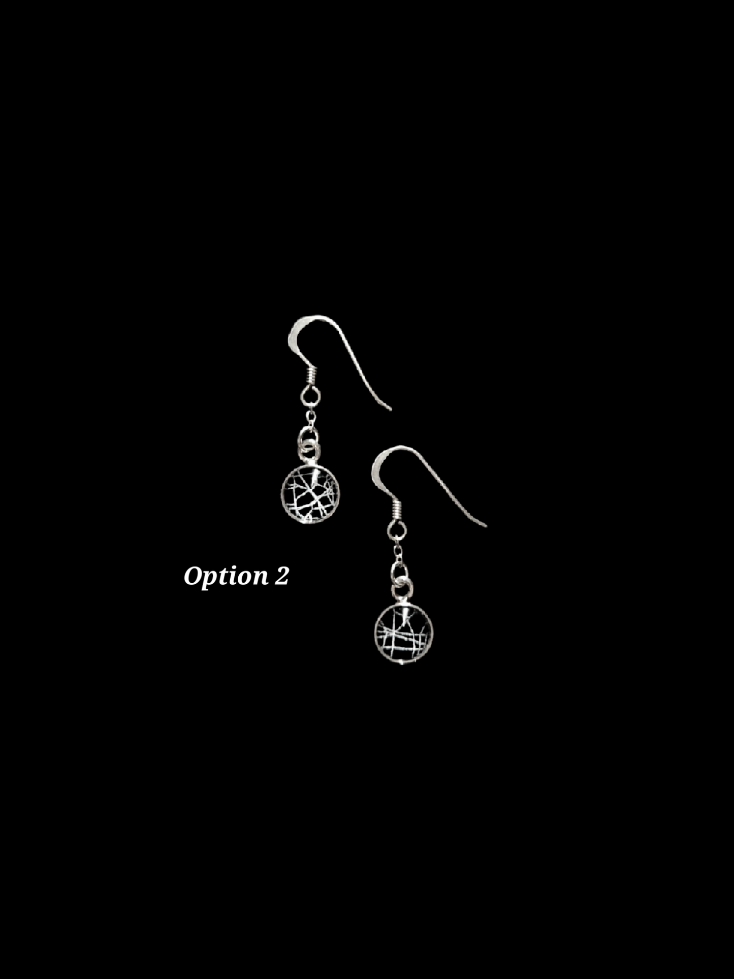 Preserved cobweb earrings in 925 sterling silver