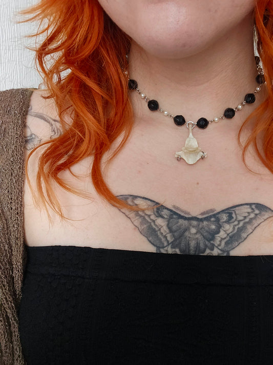 Fox vertebrae necklace