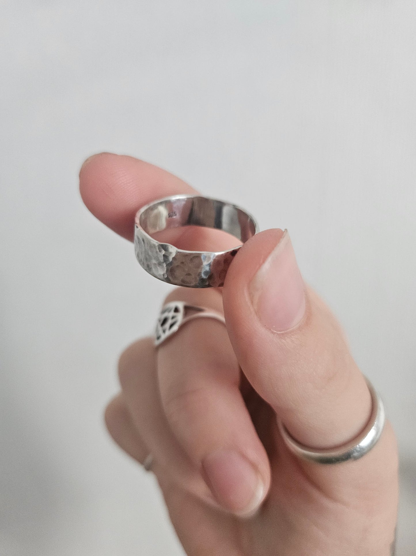 Chunky Textured ring in 925 Sterling Silver