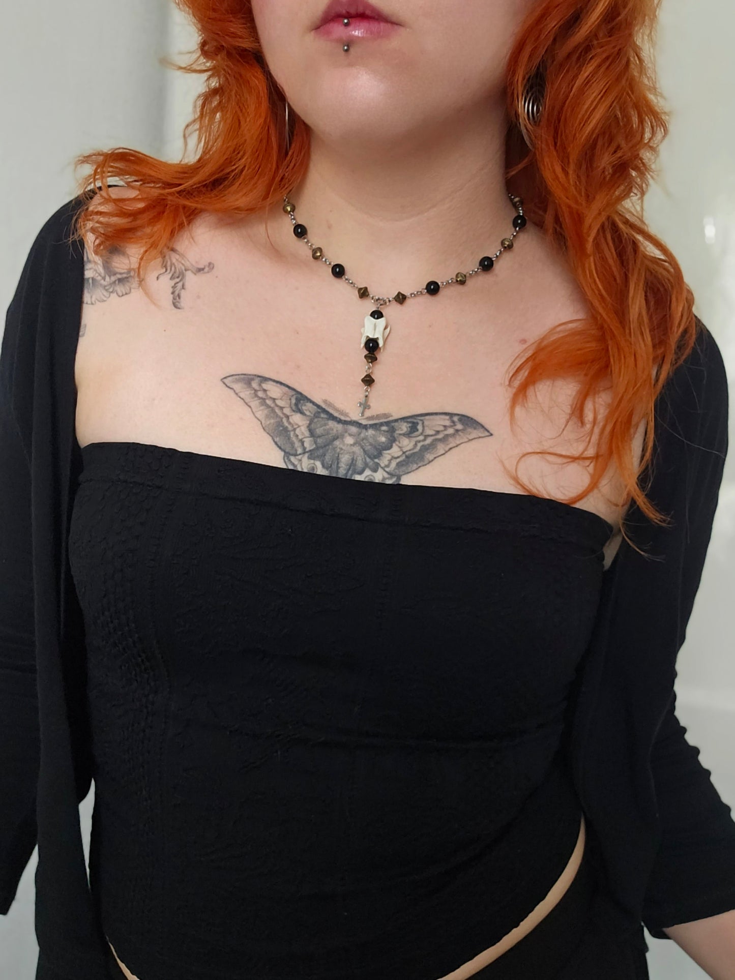 Bronze & black mini rosary