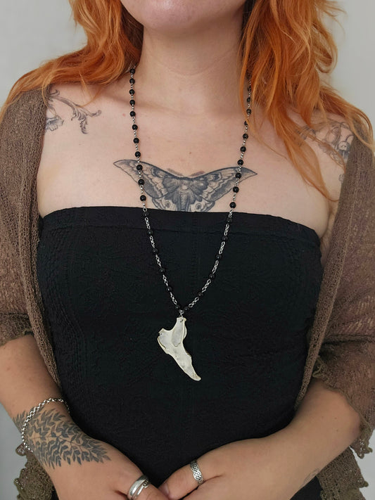 Rabbit jaw bone necklace
