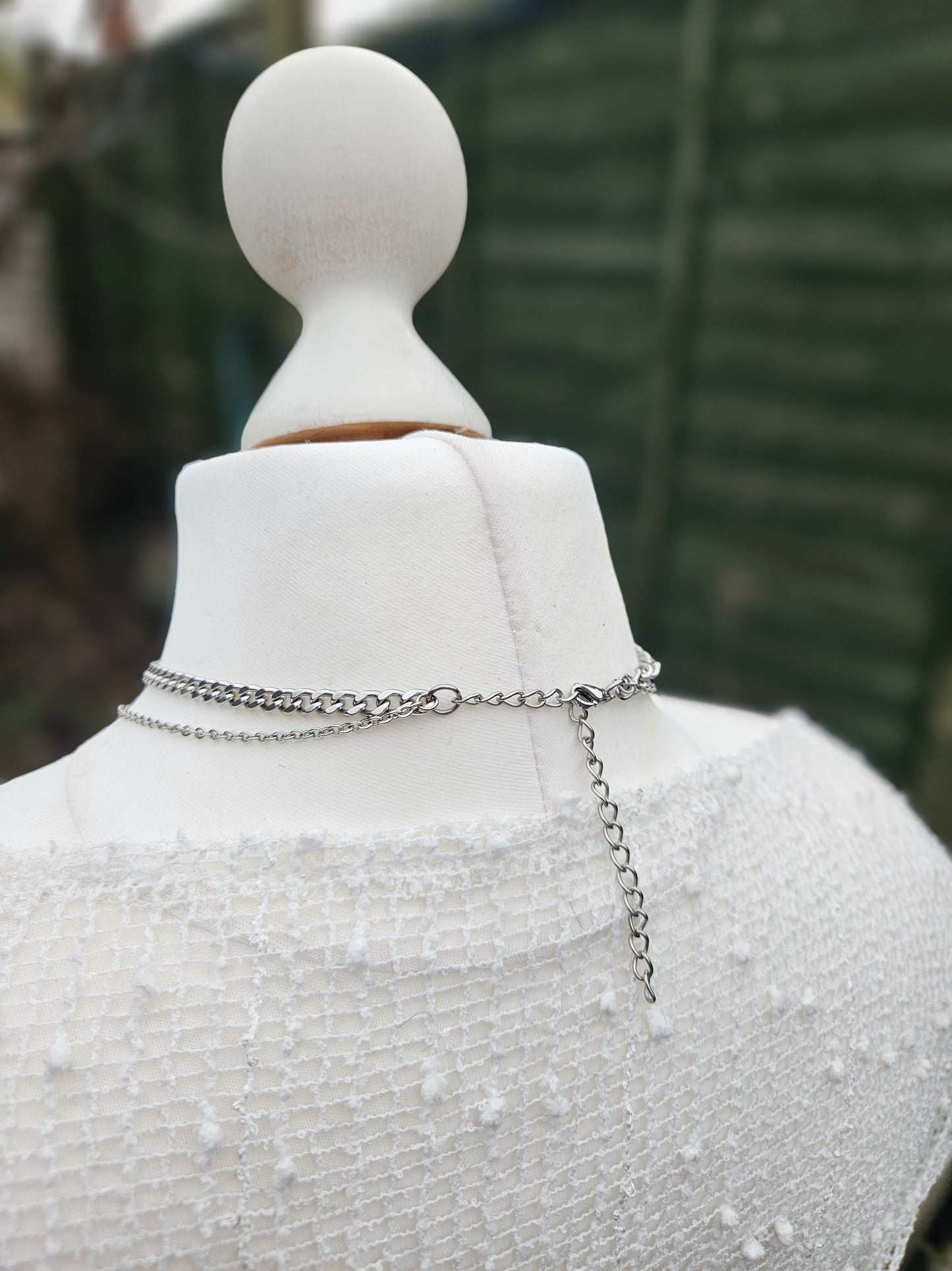 Stainless steel fox rib choker