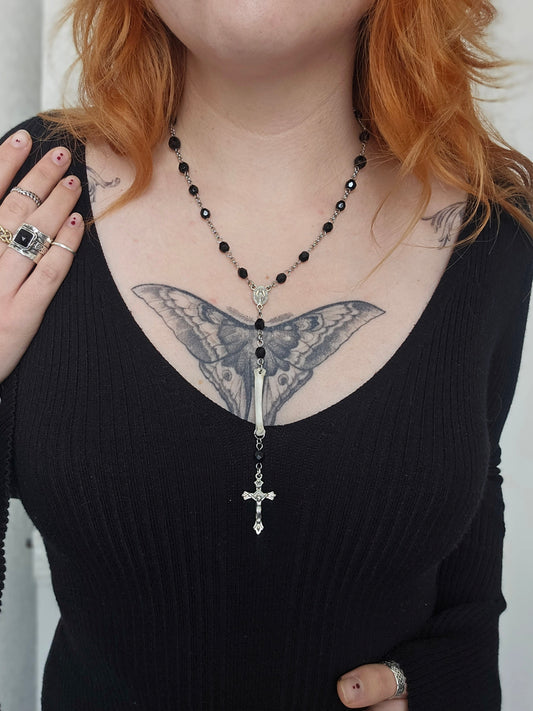 Gothic bird bone rosary