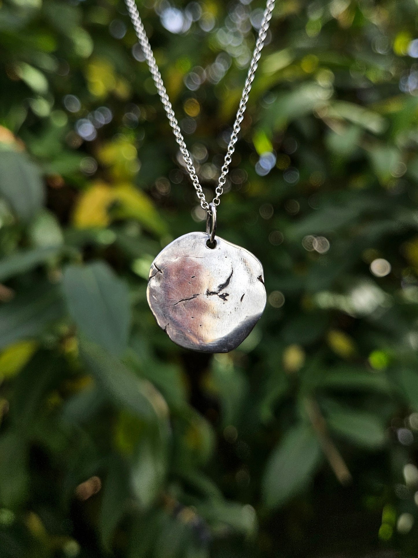 Ammonite pendant, 99.9 Fine silver (pendant only)