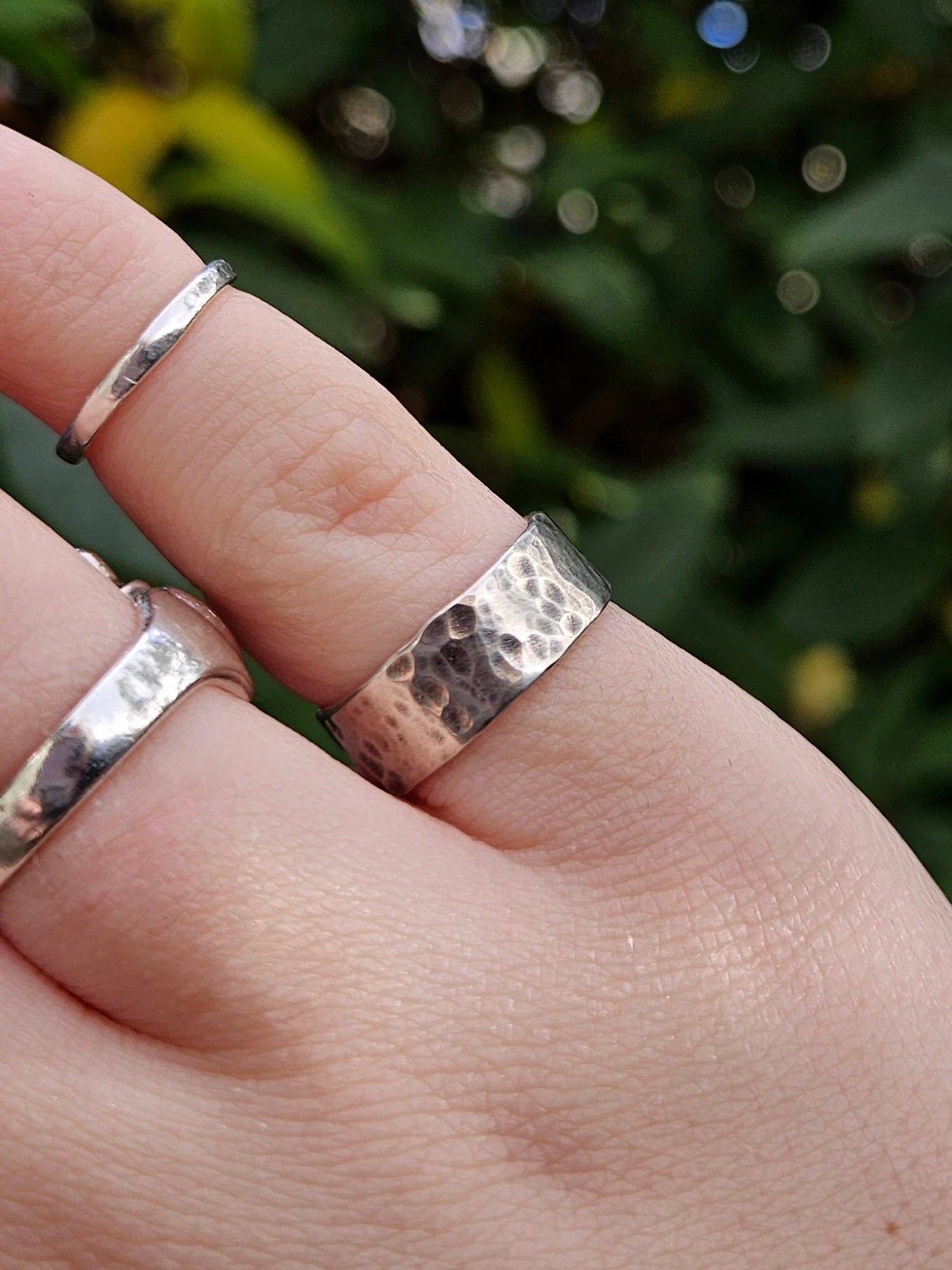 Chunky Textured ring in 925 Sterling Silver