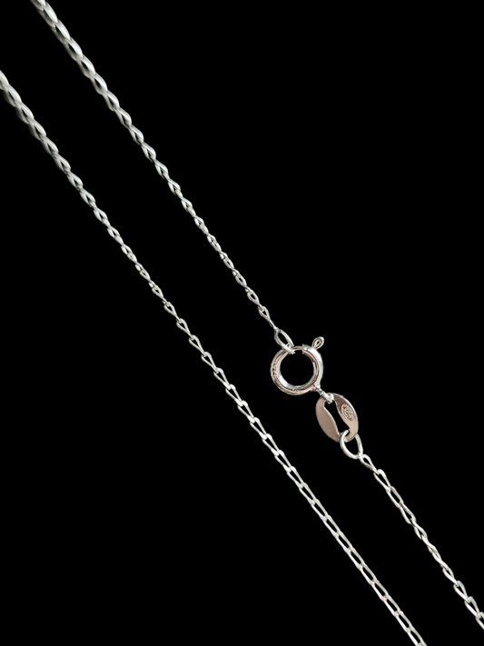 16" Sterling silver curb chain